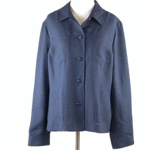 Emma James blazer size 12 navy blue with pockets 90s vintage - Picture 3 of 10